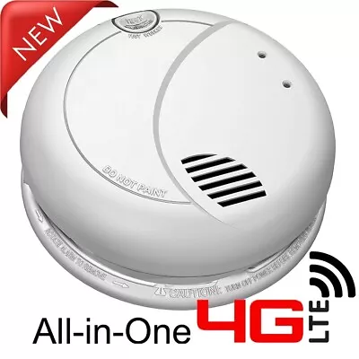 4G LTE All-in-One Mobile Cellular Battery Powered Smoke Detector Spy Camera • $459