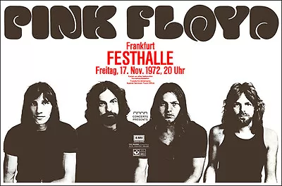 PINK FLOYD 1972  Frankfurt Germany Concert Poster • $12.99