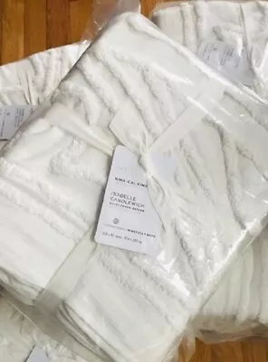 $176.89 • Buy Pottery Barn Isabelle Candlewick Duvet Cover Snow White King No Shams New