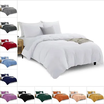 3 Piece Duvet Cover Set 1800 Series Ultra Soft Queen Size Cover For Comforter • $21.24