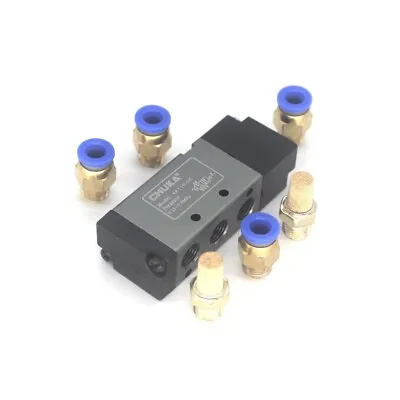 4A110-06 Pneumatic Piloted Air Control Valve  5 Port 2 Position With 6mm Fitting • $11.90