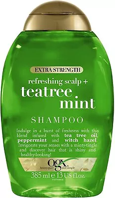 OGX Tea Tree Clarifying Shampoo For Oily And Greasy Hair 385ml - FAST FREE P&P • £7.15