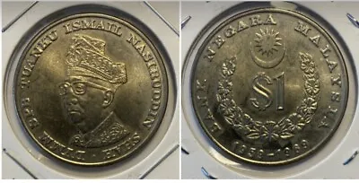 1969 Malaysia Central Bank Commemorative Coin - 1 One Ringgit $1 UNC • $11.57