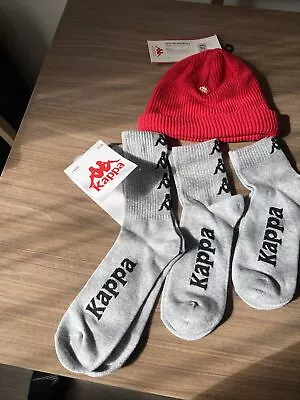 Kappa Socks Size 43-46 Uk 9-11  And Hat Bundle  • £11.99