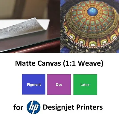 $80 • Buy Matte Canvas Inkjet Poly-Cotton 365gsm For HP DesignJet Latex Printers