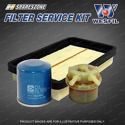 Wesfil Oil Air Fuel Filter Service Kit For Holden Apollo JK 2.0L 1989-1991 • $52.99