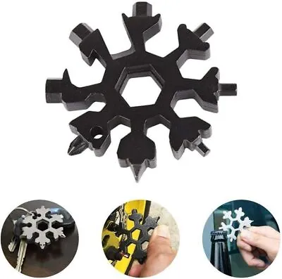 18 In 1 Snowflake Multi Tool Stainless Portable Steel Multi Tool For Outdoor Uk • £3.99