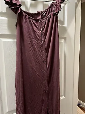 £11.95 • Buy Kindred Bravely Hospital Nursing Gown. Xs-s Burgundy. Labor And Delivery Gown