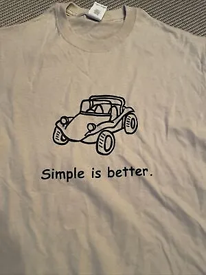 VW Dune Buggy Tshirt - Simple Is Better - Medium • $20