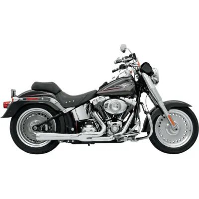 Bassani Chrome Short Road Rage 2 Into 1 Exhaust Pipe System Harley Softail 86-17 • $879.95