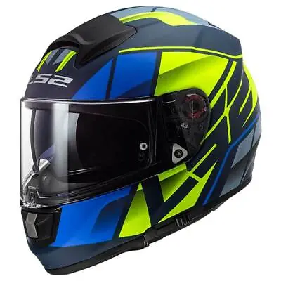 £100 • Buy Ls2 Ff397 Ft2 Vector Full Face Motorcycle Crash Helmet Kripton Blue