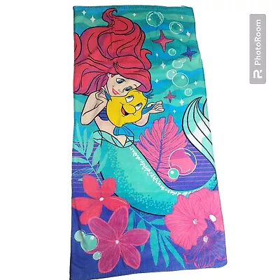 Disney Princess The Little Mermaid Ariel Kids Cotton Beach Towel 28x58 • $19.99