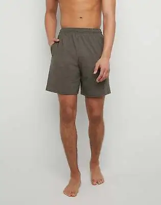 Hanes Men Shorts Jersey Pocket Elastic Waist Cotton Solid 7.5 Inseam S To 4XL • $12.18