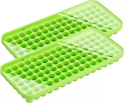 Silicone Ice Cube Tray With Lid Ice Nugget Molds 90 Grids Mini Tiny BPA Free • $22.99