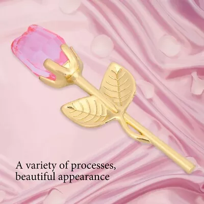 LT 24K Gold Crystal Rose Dipped Flower Valentine's Day Love Gift 158 • $15.58