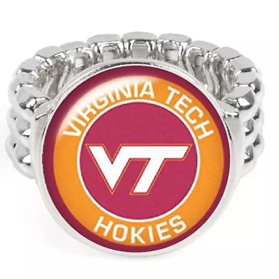 Virginia Tech Hokies Gift Mens Women State University Football Ring Fits All D2 • $19.96