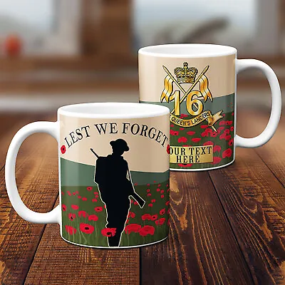 Personalised 16th 5th Lancers Mug British Military Cup Offical Badge Gift VPM61 • £12.95