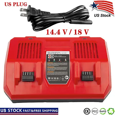 6A Efficient For Milwaukee 14.4V 18V Li-Ion Dual Ports Battery Charger NEW • $38.99