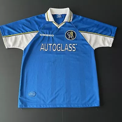 Authentic Original Chelsea FC 1997/1998 Home Football Shirt Umbro Size Large • £100