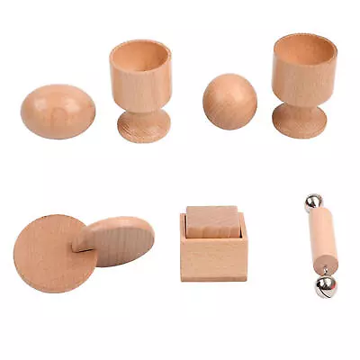 Montessori Baby Wooden Toy Interlocking Discs Puzzle Grasp Toys For Baby Toddler • $13.13