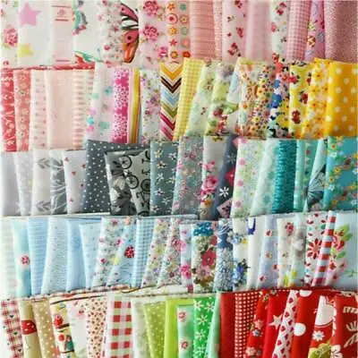 $19.33 • Buy Fat Quarters Quilting Fabric 100 Bundles For Patchwork Sewing Floral Cotton DIY
