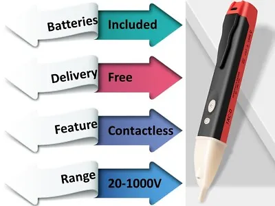 £3.77 • Buy Voltage Pen Electric Power Alert Detector Tester LED Light Beeper With Batteries