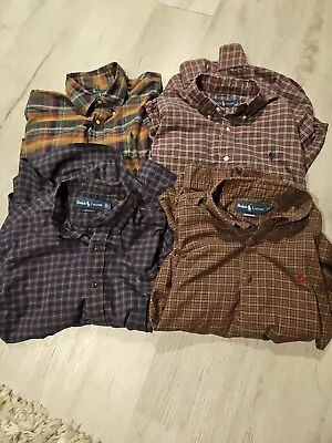 Lot Of 4 Ralph Lauren Button Down Dress Shirts Large Mens • $9.99