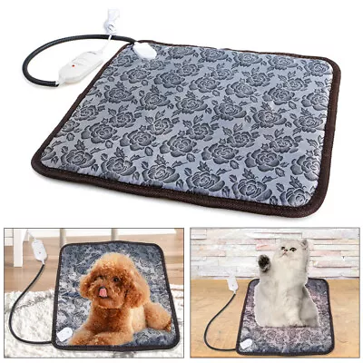 Pet Heating Pad Cat Dog Heated Bed Waterproof Mat Electric Chew Resis Steel Cord • $17.88