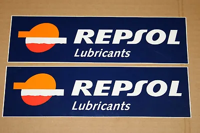 ONE PAIR Large Repsol Lubricant Sticker Racing MotoGP F1 GP Honda 9.75  X 2.75  • $9.95