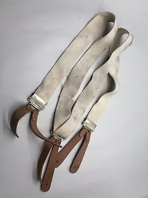 Original WW2 British Army / RAF Trouser Suspenders With Leather Tabs • $25.25