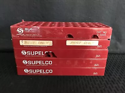 (5) SUPELCO Stackable 48-Position Test Tube Vial Rack 15mm ID Wells 23205-U B • $51.99