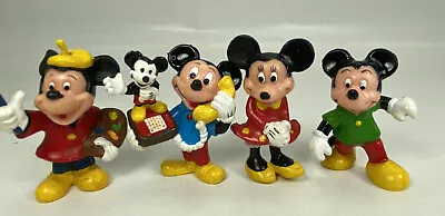 Disney Mickey Mouse Minnie Mouse 2  PVC Figures Painter Telephone Lot Of 4 • $9.82