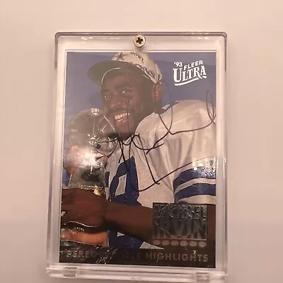 1993 Fleer Ultra Performance Highlights Michael Irvin Auto #1 • $90