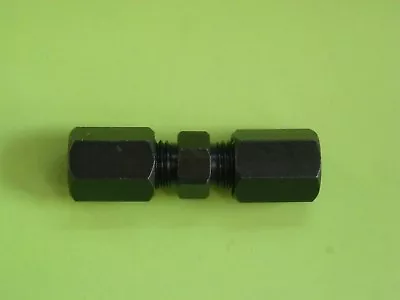 HIGH PRESSURE BLACK STEEL COMPRESSION FITTING  1/4  5000 Psi  SHIPS NEXT DAY • $13.88