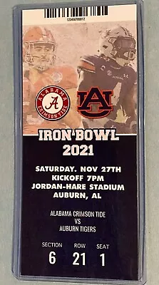 2021 IRON BOWL Commemorative 11/27 Ticket Stub AUBURN V ALABAMA Classic 4OT Game • $19.99