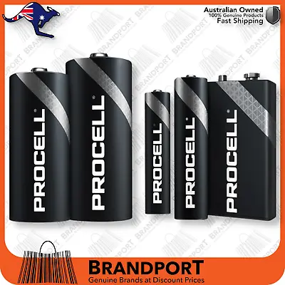 Duracell Industrial PROCELL 9V AA AAA 6LR61 EN22 LR6 PC1500 LR3 Battery✅FastPost • $34.95