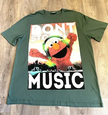 £12.99 • Buy George T-Shirt Size XL Green Elmo Sesame Street Music Graphic 100% Cotton Mens