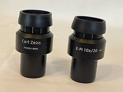 Pair Of Zeiss Microscope E-Pl 10x/20 444232-9904 Focusing Eyepieces • $199