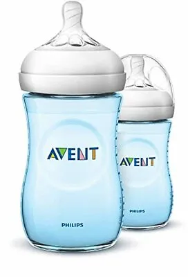 $30.60 • Buy Philips Avent Natural Baby Bottles 260ml Blue/Pink 2-Pack Free Express Shipping