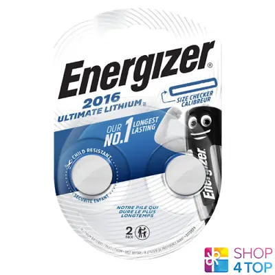 2 Energizer CR2016 Ultimate Lithium Batteries 3V Coin Cell ECR2016 Exp 2025 New • $8.04