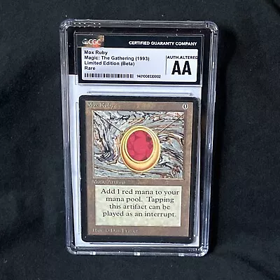 Mox Ruby Beta Power Nine P9 Inked Authentic CGC (0002) Magic The Gathering | MTG • $3900