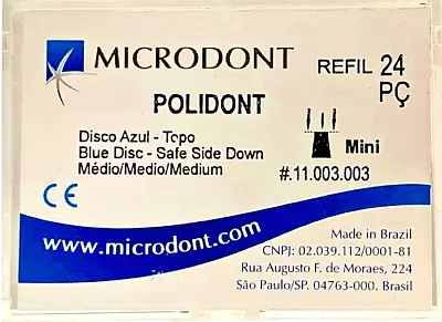 Microdont Polidont Dental Composite Polishing Blue Discs #11.003.003 Refil Pk • $14.95