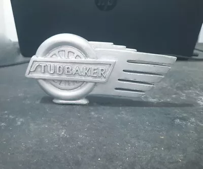 Vintage Studebaker Flying Wheel Mascot Radiator Hood Ornament Brass Metal Repro • $181.71