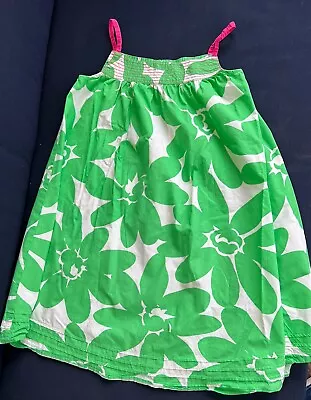 Mini Boden Green White Flower Tank Dress Size 9/10 • $5.99