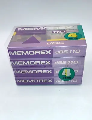 Memorex DBS 110 Blank Cassette Tapes 4 Pack New Sealed • $14.99