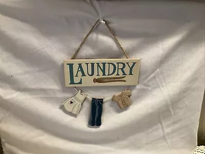 Vintage Wood Wall Décor Laundry Room Sign 7  X 10  • $11.50