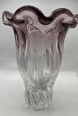 Crystal Vase Shannon Godinger Designs Of Ireland Ombré Amethyst Glass • $45