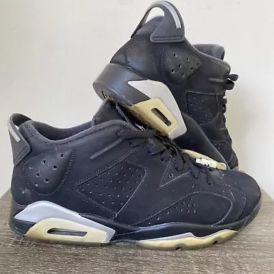 Nike Air Jordan 6 Retro Low Chrome 2015 Black/Silver Men Size 10.5 304401-003 • $64.99