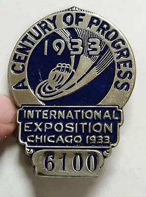 1933 Worlds Fair Employee Staff Badge Vintage Chicago • $9.99