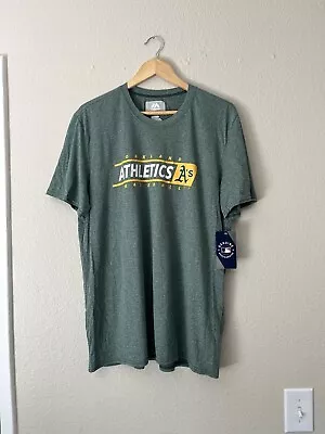 NWT Majestic Green Athletics A’s T-Shirt MBL Baseball Genuine Merchandise • $14.99